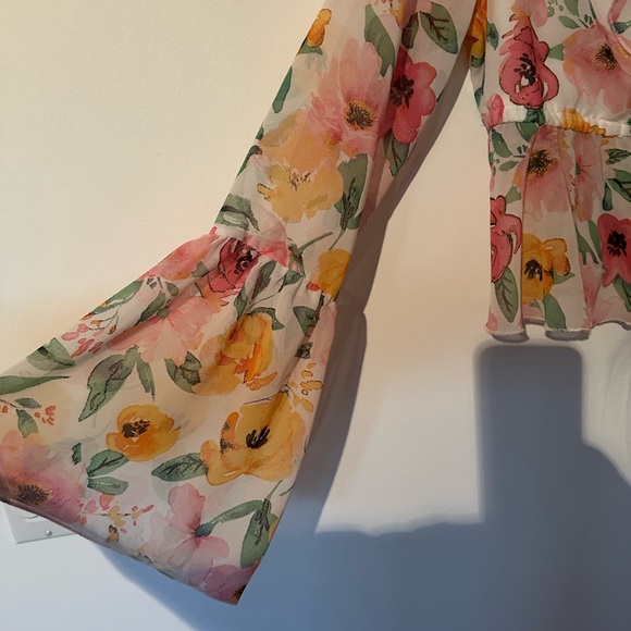 Streetwear Society Floral Blouse - Pink and Yellow - Picture 2 of 5